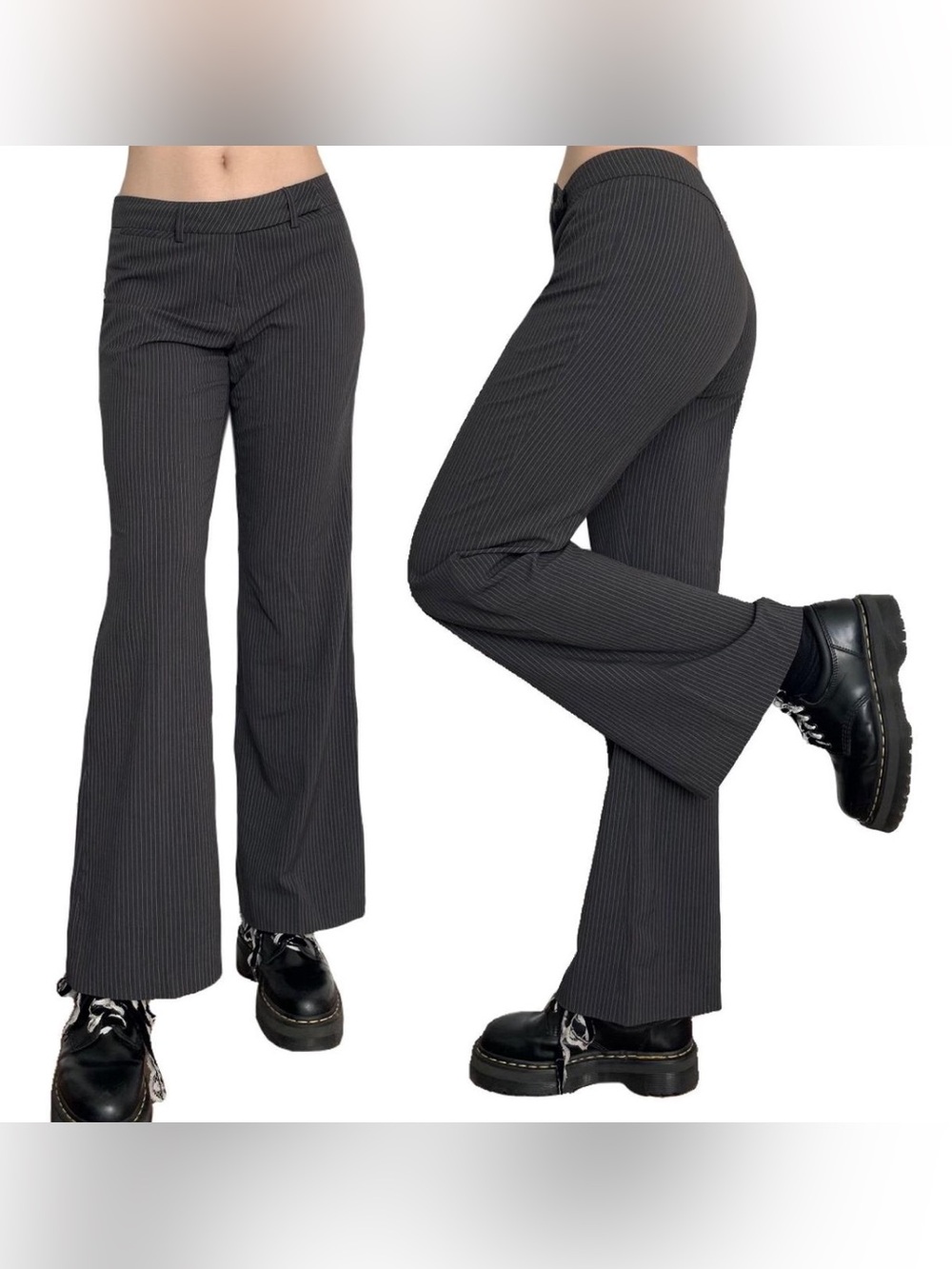 Women's Pinstripe Dress Pants - Gray